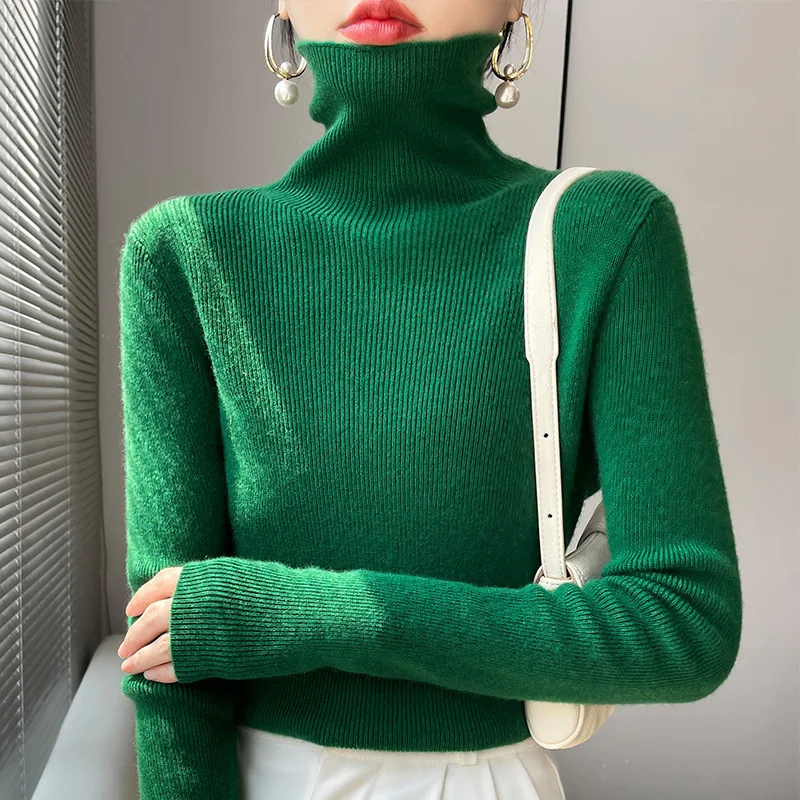 Sweater women's slim-fit turtleneck autumn and winter knitwear pile pile neck tight inside top women's wool knit base sweater
Sweater women's slim-fit turtleneck autumn and winter knitwear pile pile neck tight inside top women's wool knit base sweater