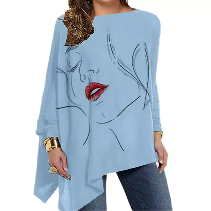 Autumn Women Tshirt Tops Fashion Print Long Sleeve Irregular Tee Shirts Casual Elegant T Shirt Femme Tunic Ladies Tops
Autumn Women Tshirt Tops Fashion Print Long Sleeve Irregular Tee Shirts Casual Elegant T Shirt Femme Tunic Ladies Tops