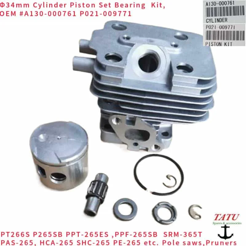 PPT-265 CYLINDER PISTON KIT A130-000761 FOR ECHO PT-266S PAS-265 HCA-265 PE-265 SHINDAIWA PT266S P265S 25.4CC POLE SAW PRUNER 
PPT-265 CYLINDER PISTON KIT A130-000761 FOR ECHO PT-266S PAS-265 HCA-265 PE-265 SHINDAIWA PT266S P265S 25.4CC POLE SAW PRUNER