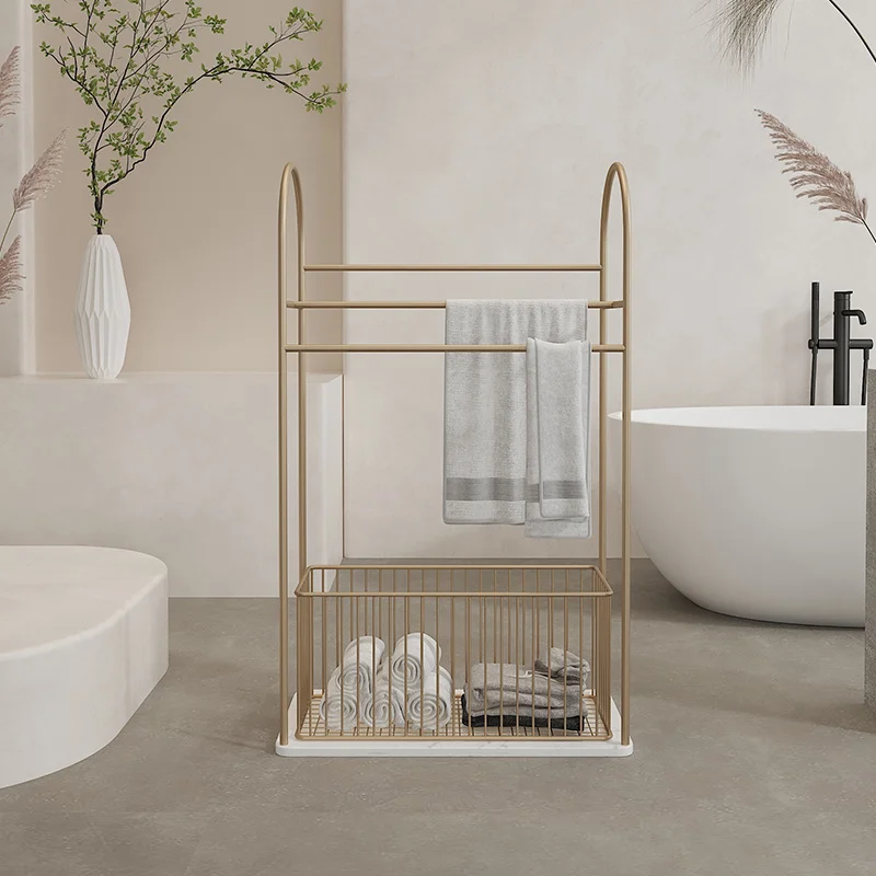 Light Luxury Nordic Bathroom Shelf Landing Towel Rack Toilet Creative Laundry Basket Gold Storage Rack Shower Gel Rack
Light Luxury Nordic Bathroom Shelf Landing Towel Rack Toilet Creative Laundry Basket Gold Storage Rack Shower Gel Rack