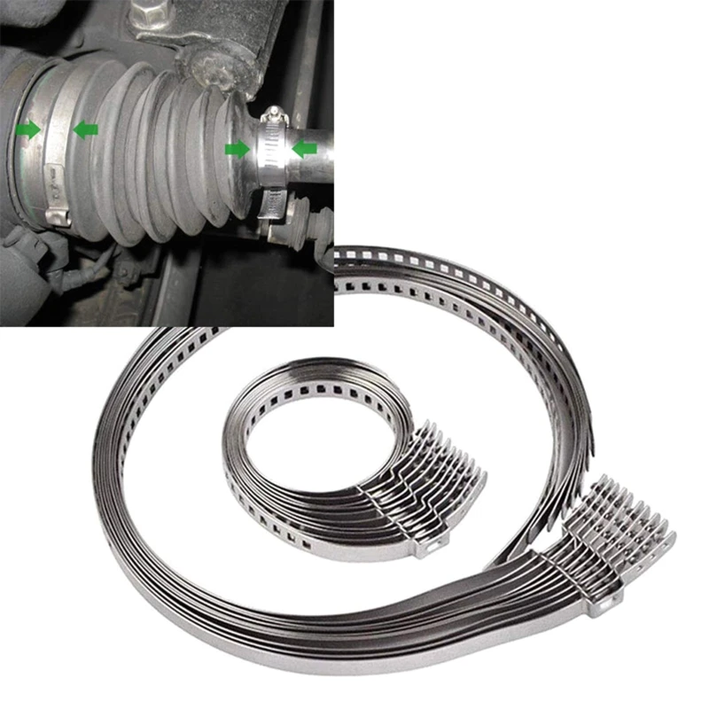 Stainless Steel Adjustable CV Joint Boot Crimp Clamp 31- 41mm 70- 127mm AOS 
Stainless Steel Adjustable CV Joint Boot Crimp Clamp 31- 41mm 70- 127mm AOS