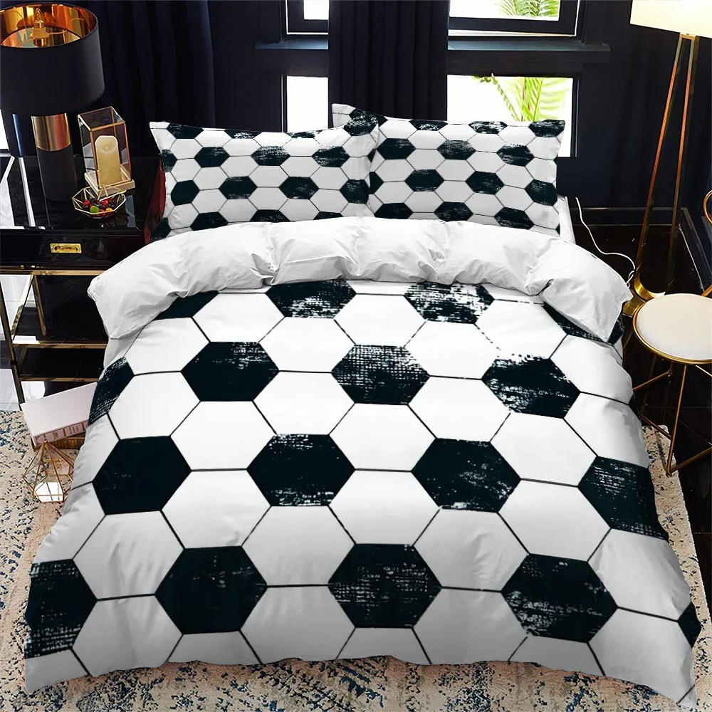 Soccer Duvet Cover Set 2/3pcs FootBall Set with Comforter Cover and Pillowcases Ball Theme for Kids Teens Adults Print Bedding
Soccer Duvet Cover Set 2/3pcs FootBall Set with Comforter Cover and Pillowcases Ball Theme for Kids Teens Adults Print Bedding