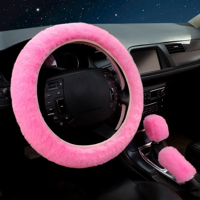 Car Decor Steering Wheel Cover Auto Car 3 Pcs Comfort Fashion Four Seasons Set Shift Gear Cover Thick Accessory
Car Decor Steering Wheel Cover Auto Car 3 Pcs Comfort Fashion Four Seasons Set Shift Gear Cover Thick Accessory