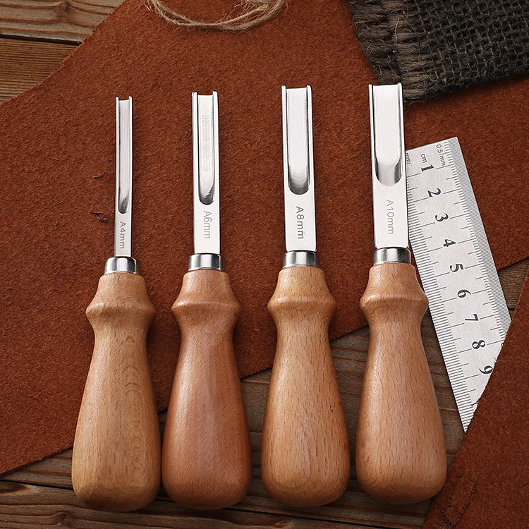 4 size A4mm-A10mm Practical Leather Craft Edge Beveler Skiving Beveling Knife DIY Cutting Hand Craft Tool with Wood Handle
4 size A4mm-A10mm Practical Leather Craft Edge Beveler Skiving Beveling Knife DIY Cutting Hand Craft Tool with Wood Handle