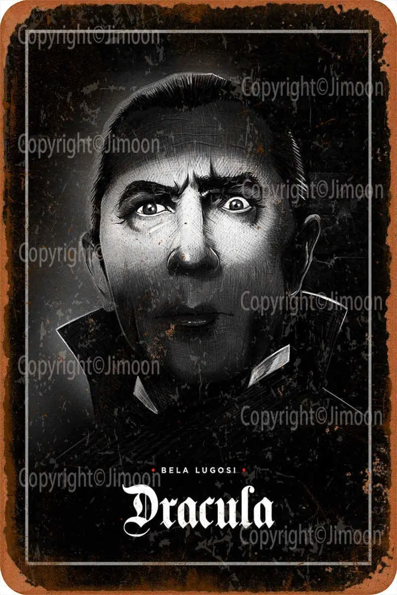 Dracula Vintage Tin Sign Art Iron Painting Rusty Poster Decoration Aluminum plaque 
Dracula Vintage Tin Sign Art Iron Painting Rusty Poster Decoration Aluminum plaque