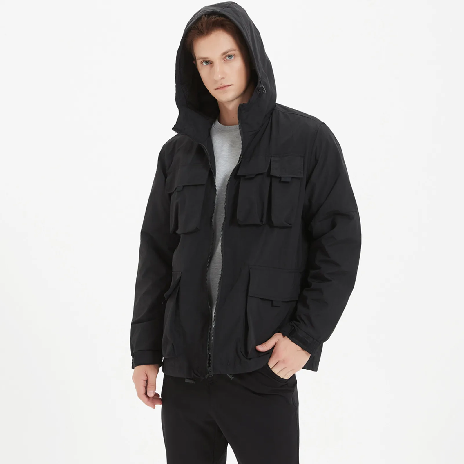 Black Hip Hop Harajuku Men Jacket Streetwear Safari Style Oversized Hooded Autumn Spring Coat Gothic Clothes Techwear Clothes
Black Hip Hop Harajuku Men Jacket Streetwear Safari Style Oversized Hooded Autumn Spring Coat Gothic Clothes Techwear Clothes