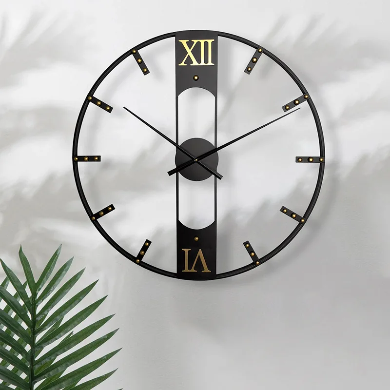 

Современные большие 3D настенные часы с римскими цифрами, круглые металлические железные часы в стиле ретро, точные тихие скандинавские подвесные украшения, украшение для гостиной