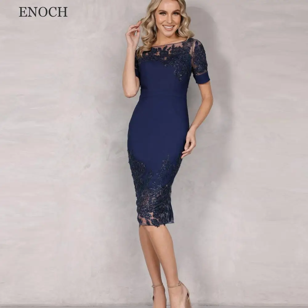 ENOCH Elegant O-Neck Mermaid Cocktail Dresses Lace Appliques Party Dresses For Women Custom Made Vestidos De Gala Tea-Length
ENOCH Elegant O-Neck Mermaid Cocktail Dresses Lace Appliques Party Dresses For Women Custom Made Vestidos De Gala Tea-Length