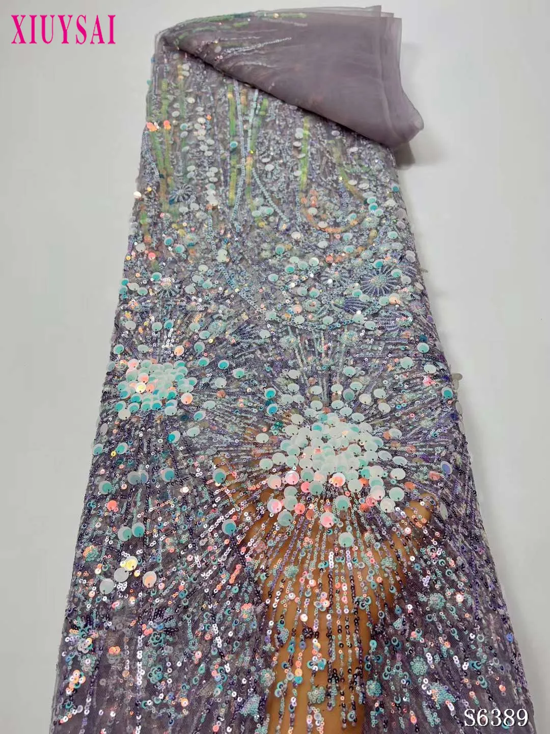 African Sequins Lace Fabric blue High Quaity Sequence Fabric Embroidery French Tulle Mesh Lace Fabric for Nigerian Party
African Sequins Lace Fabric blue High Quaity Sequence Fabric Embroidery French Tulle Mesh Lace Fabric for Nigerian Party