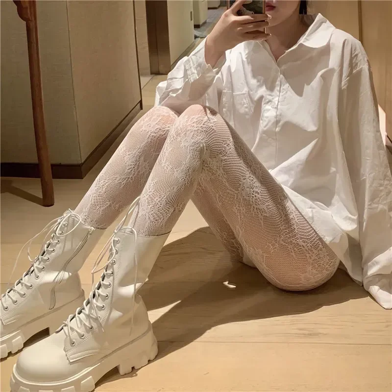 Selling Women's Sexy Fishnet Pantyhose Lolita Black White Lace Mesh Hollow Flower Tights Women Thin Nylons Net Stockings
Selling Women's Sexy Fishnet Pantyhose Lolita Black White Lace Mesh Hollow Flower Tights Women Thin Nylons Net Stockings
