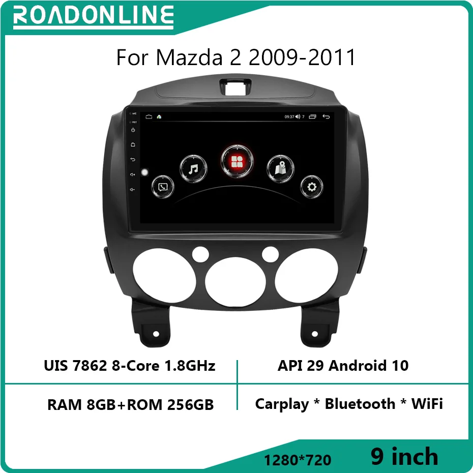 Для Mazda 2 2009-2011 1280*720 разрешение UIS7862 Восьмиядерный 8 + 256 ГБ автомобильная навигация CarPlay Автомагнитола мультимедийный видеоплеер GPS
Для Mazda 2 2009-2011 1280*720 разрешение UIS7862 Восьмиядерный 8 + 256 ГБ автомобильная навигация CarPlay Автомагнитола мультимедийный видеоплеер GPS