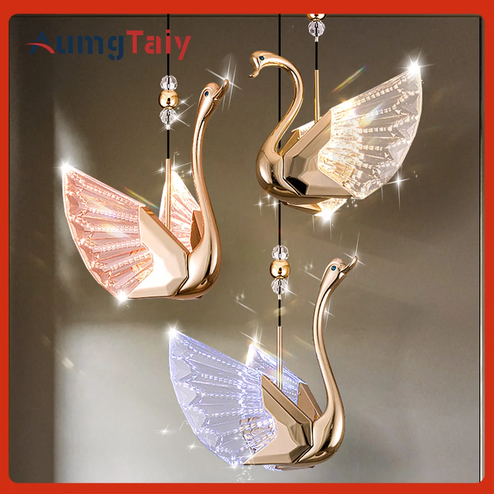 Nordic Led Pendant Light with Colorful Swan Chandelier Hanging Lamps for Living Room Bar Bedroom Bedside Wall Light Home Decor
Nordic Led Pendant Light with Colorful Swan Chandelier Hanging Lamps for Living Room Bar Bedroom Bedside Wall Light Home Decor