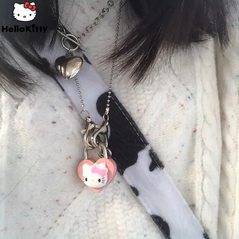 Sanrio Necklace Heart Pink Lock Key Sweet Y2k Fashion Design Necklaces Long Chain With Hello Kitty Pendant Women's Accessories
Sanrio Necklace Heart Pink Lock Key Sweet Y2k Fashion Design Necklaces Long Chain With Hello Kitty Pendant Women's Accessories