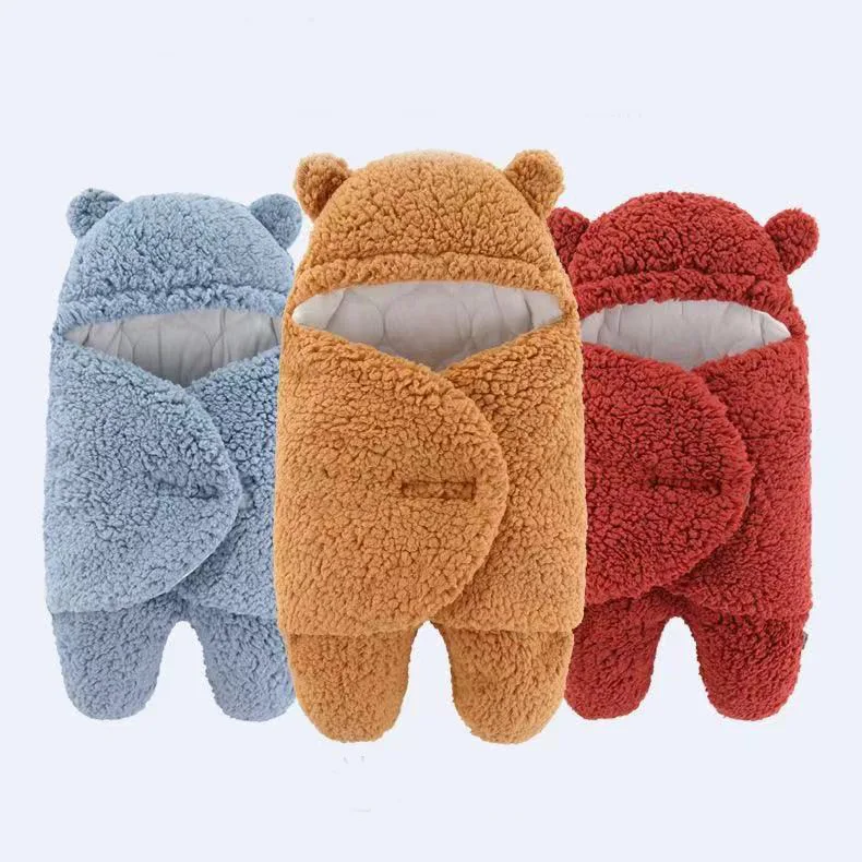 New born Soft Sleeping Bag Autumn and Winter Thickened Baby Wrapping Solid Color Wrapping Blanket Toddler Gear Accessories Bed 
New born Soft Sleeping Bag Autumn and Winter Thickened Baby Wrapping Solid Color Wrapping Blanket Toddler Gear Accessories Bed
