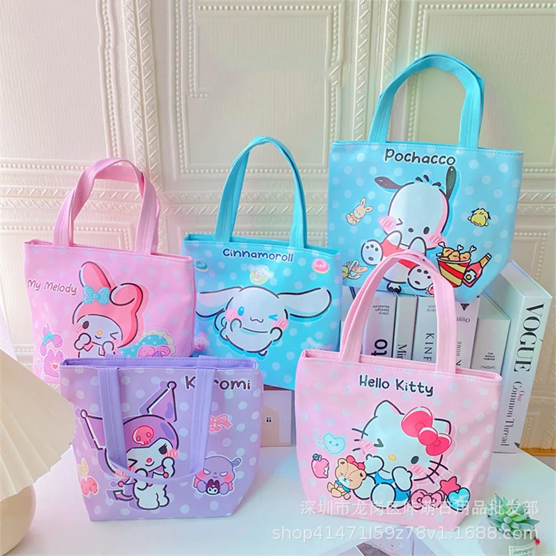 New Kuromi Tote Lunch Bag Sanrio Kawaii Cinnamoroll Pompompurin Leather Handbag Storage Bag Cartoon Hello Kitty Handbag Kid Gift
New Kuromi Tote Lunch Bag Sanrio Kawaii Cinnamoroll Pompompurin Leather Handbag Storage Bag Cartoon Hello Kitty Handbag Kid Gift