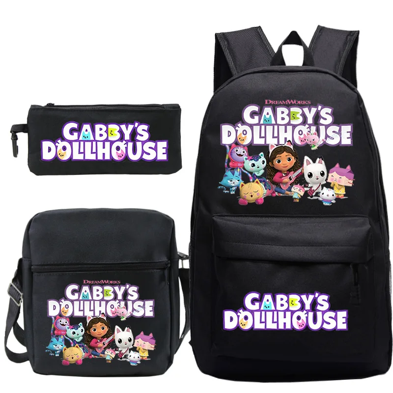 Children Kawaii School Bag Gabbys Dollhouse Backpack Boys Girls Cartoon Back Pack Mochila 3pcs/Set Bookbag Students Schoolbags
Children Kawaii School Bag Gabbys Dollhouse Backpack Boys Girls Cartoon Back Pack Mochila 3pcs/Set Bookbag Students Schoolbags