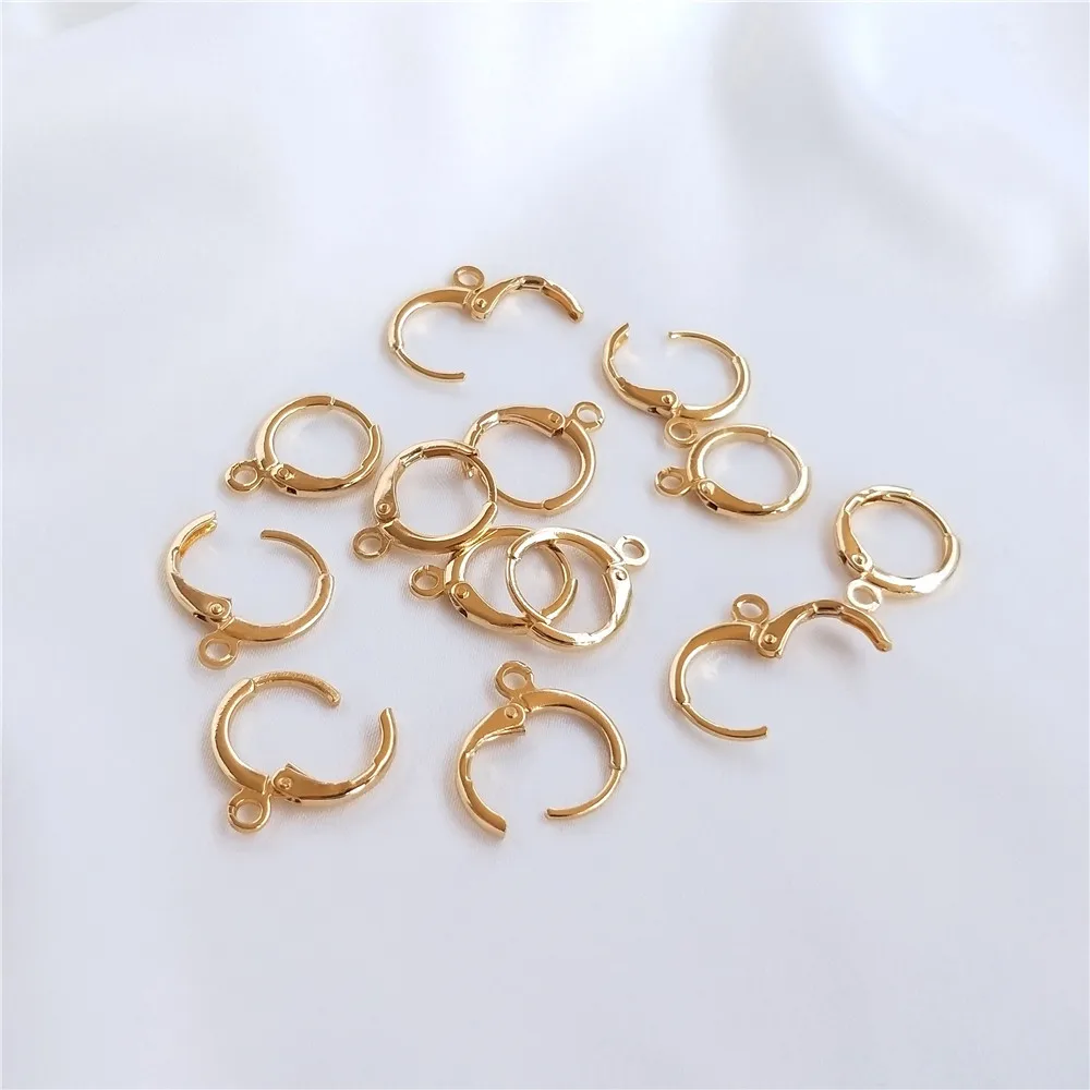 14K Gold Filled Plated Round ear clip European ear buckle diy European and American popular hand made ear accessories materials
14K Gold Filled Plated Round ear clip European ear buckle diy European and American popular hand made ear accessories materials