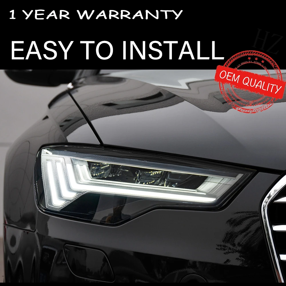 Автомобильные фары для Audi A6 2012-2015 C6 Upgrade C8 Design автомобитовары светодиодные DRL Hella