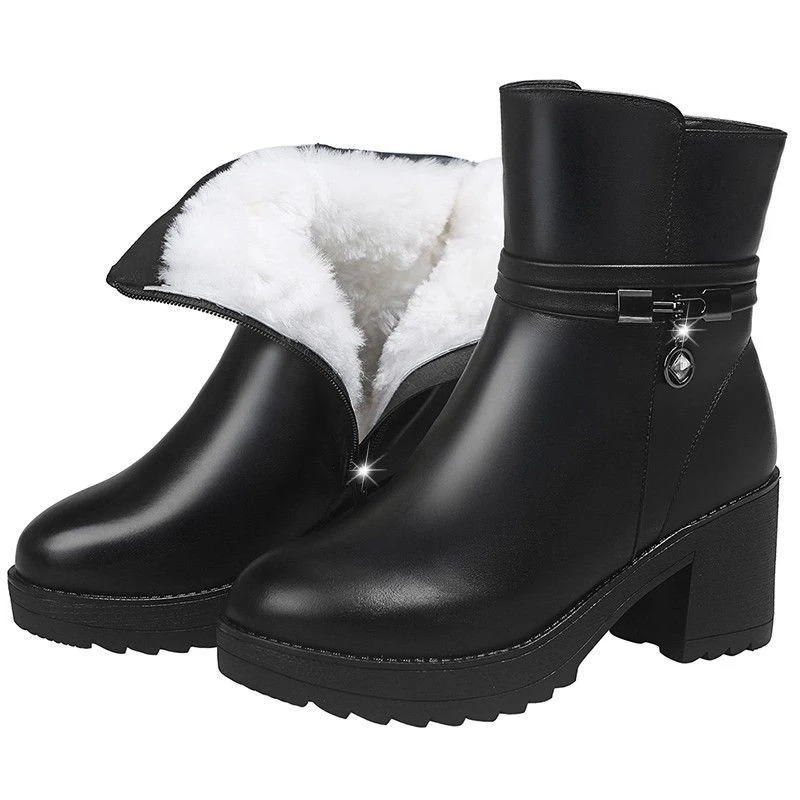Thicken Plush Platform Ankle Boots Women Black Pu Leather High Heels Short Booties Woman Non Slip Winter Warn Shoes Botas Mujer
Thicken Plush Platform Ankle Boots Women Black Pu Leather High Heels Short Booties Woman Non Slip Winter Warn Shoes Botas Mujer
