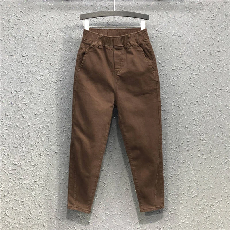 New Arrival Autumn Women Elastic Waist Cotton Denim Loose Pants All-matched Casual Harem Pants Female Trousers Plus Size S278
New Arrival Autumn Women Elastic Waist Cotton Denim Loose Pants All-matched Casual Harem Pants Female Trousers Plus Size S278