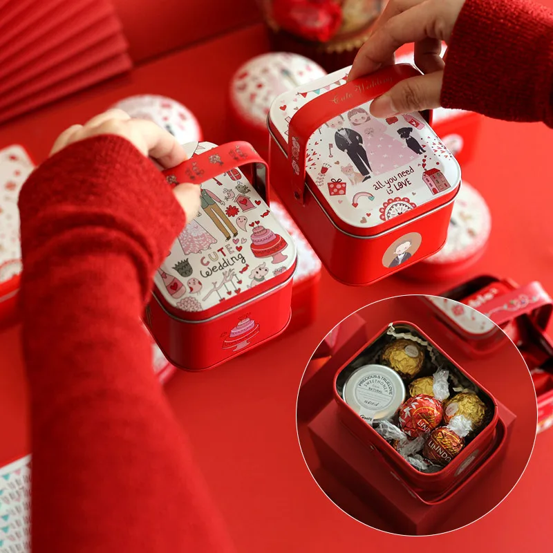 Red Portable Tin Box With Lids Candy Cookie Box Creative Suitcase Storage Tin for Wedding Birthday Party Decor Metal Gift Boxes
Red Portable Tin Box With Lids Candy Cookie Box Creative Suitcase Storage Tin for Wedding Birthday Party Decor Metal Gift Boxes