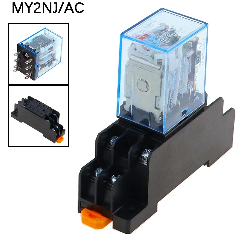 MY2NJ Relay Coil General DPDT Micro Mini Electromagnetic Relay Switch with Socket Base AC 12V 24V 36V 48V 110V 220V 380V
MY2NJ Relay Coil General DPDT Micro Mini Electromagnetic Relay Switch with Socket Base AC 12V 24V 36V 48V 110V 220V 380V
