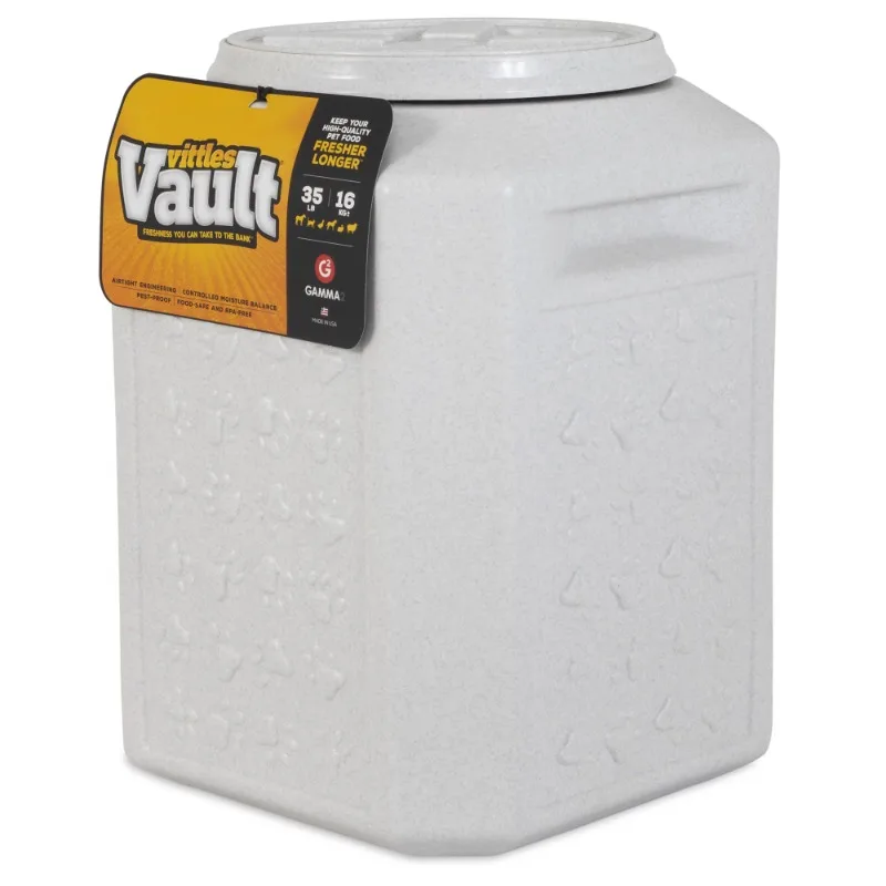 Gamma2 Vittles Vault Outback Pet Food Storage Container, Dog and Cat Food Container, Grey, 35 Pound Capacity
Gamma2 Vittles Vault Outback Pet Food Storage Container, Dog and Cat Food Container, Grey, 35 Pound Capacity
