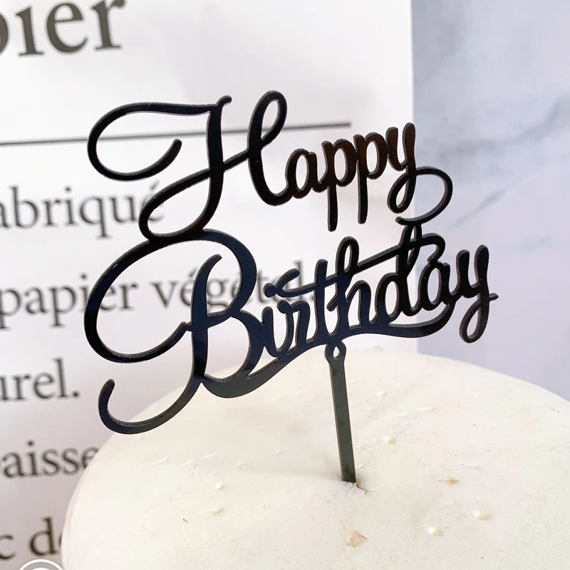 Золотой акриловый топпер для торта «С Днем Рождения»
Золотой акриловый топпер для торта «С Днем Рождения»