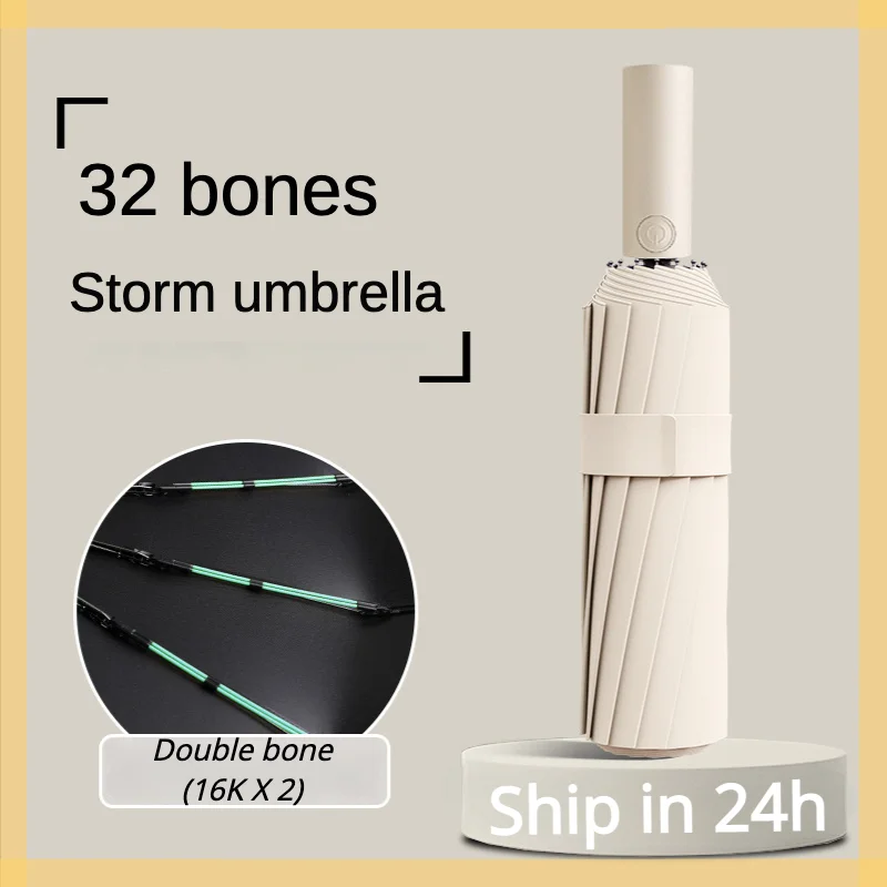 Ultra-strong Windproof 32 Bone Automatic Umbrella for Men Double Bone Sunny and Rainy Sunshade Waterproof Uv Sunproof Umbrellas
Ultra-strong Windproof 32 Bone Automatic Umbrella for Men Double Bone Sunny and Rainy Sunshade Waterproof Uv Sunproof Umbrellas