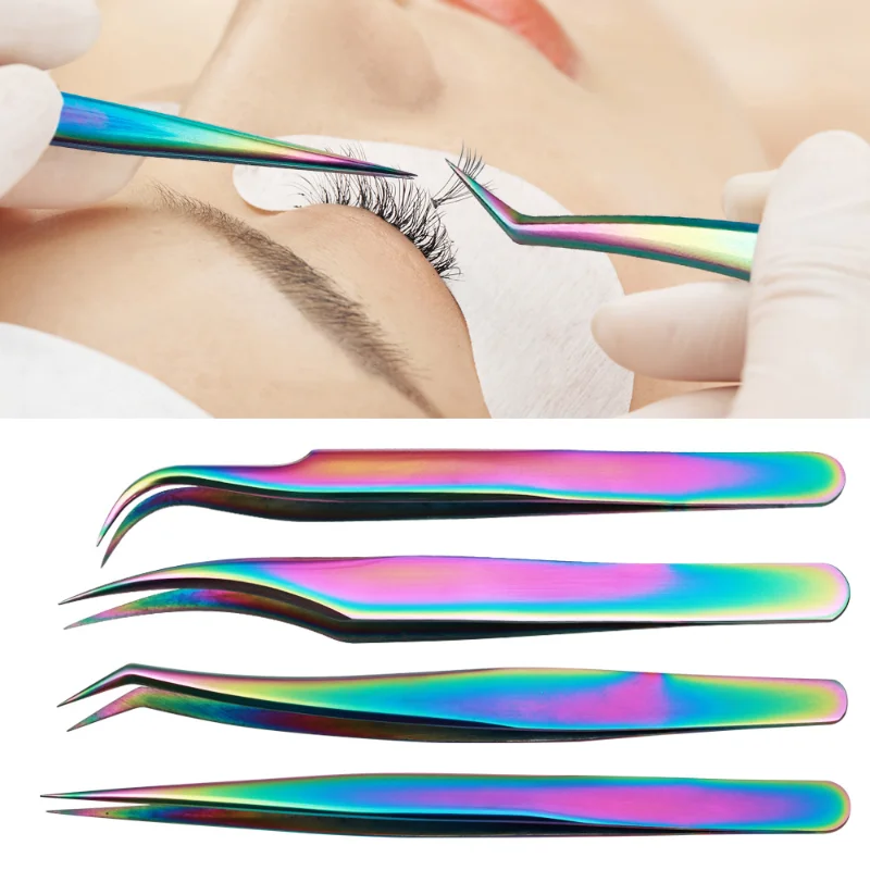 Eyelashes Extension Tweezers Curved Straight Auxiliary Clip False Eyelash High Precision Stainless Steel Anti-static Makeup Tool 
Eyelashes Extension Tweezers Curved Straight Auxiliary Clip False Eyelash High Precision Stainless Steel Anti-static Makeup Tool