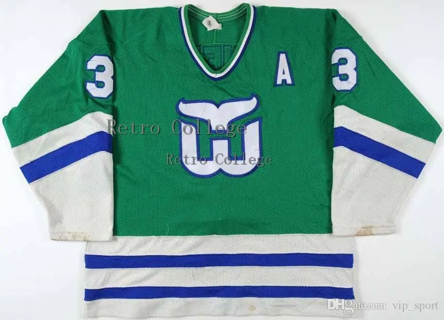 Hartford Whalers 3 Joel Quenneville White Green HOCKEY JERSEY Mens Embroidery Stitched Customize any number and name Jerseys
Hartford Whalers 3 Joel Quenneville White Green HOCKEY JERSEY Mens Embroidery Stitched Customize any number and name Jerseys