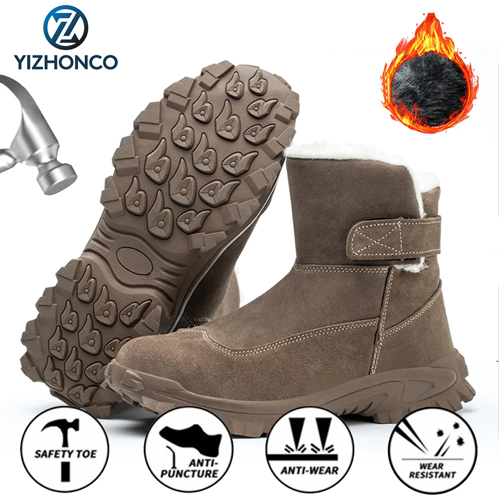 Winter Work Security Boots For Men Anti-Smashing Working Safety Boots For Men HighTop Plush Safety Shoes bota masculina YIZHONCO
Winter Work Security Boots For Men Anti-Smashing Working Safety Boots For Men HighTop Plush Safety Shoes bota masculina YIZHONCO