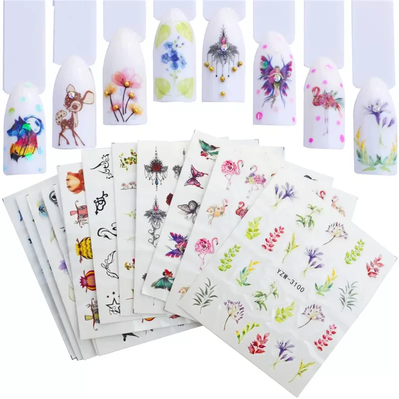 12PCS Nail Sticker Flower Elegant Watermark Slider Sets Colorful Polish Decals Wraps for Manicure Nail Art Accessory
12PCS Nail Sticker Flower Elegant Watermark Slider Sets Colorful Polish Decals Wraps for Manicure Nail Art Accessory