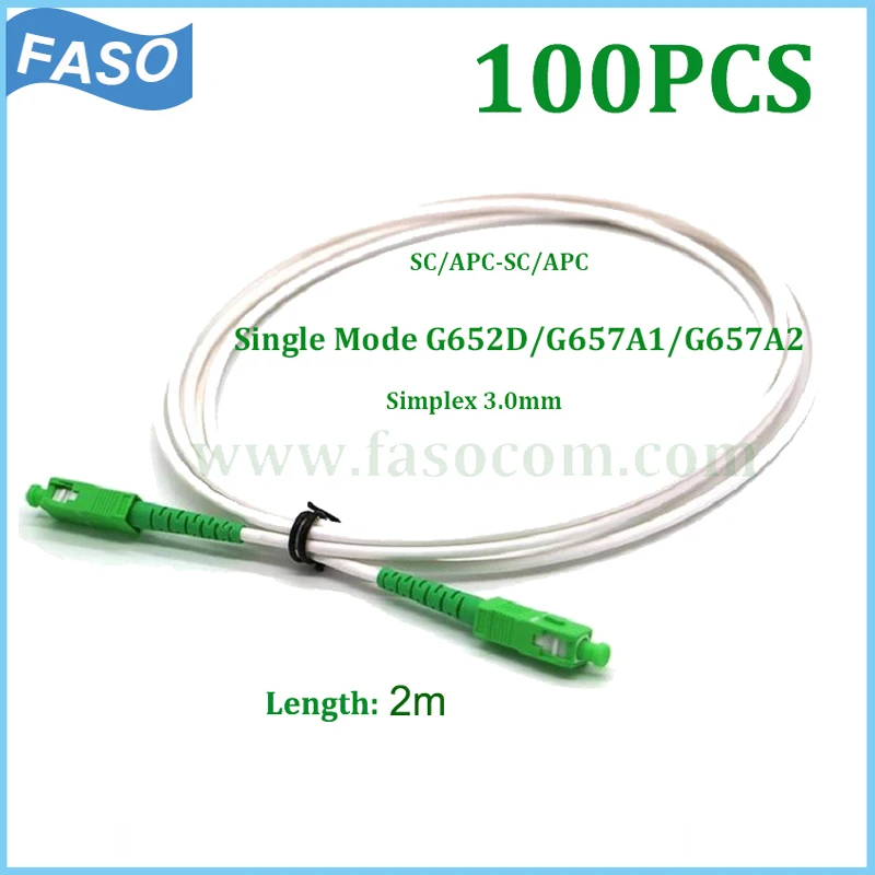 Фасо 100 штук 2 м белый SC/APC для SC/APC SX Core Волоконно-Оптический Шнур SM G652D/G657A1/G657A2 3,0 мм
Фасо 100 штук 2 м белый SC/APC для SC/APC SX Core Волоконно-Оптический Шнур SM G652D/G657A1/G657A2 3,0 мм