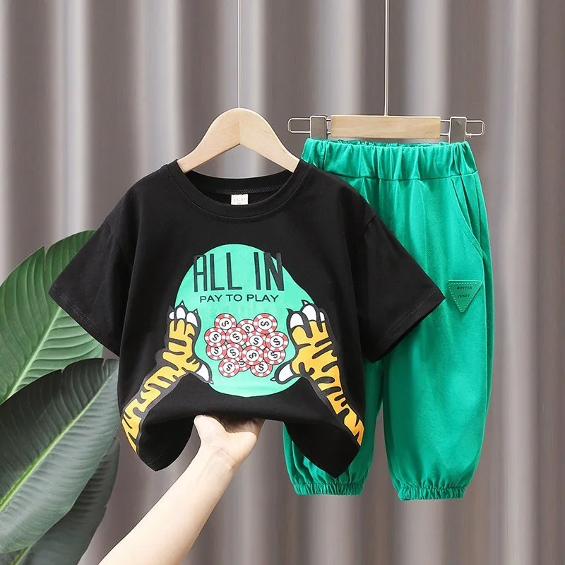 2-11Year Children Sports Suit 2022 Summer 2PCS Baby Boys Clothing Set Cartoon T-shirt and Cropped Pants Boys Clothes Set
2-11Year Children Sports Suit 2022 Summer 2PCS Baby Boys Clothing Set Cartoon T-shirt and Cropped Pants Boys Clothes Set