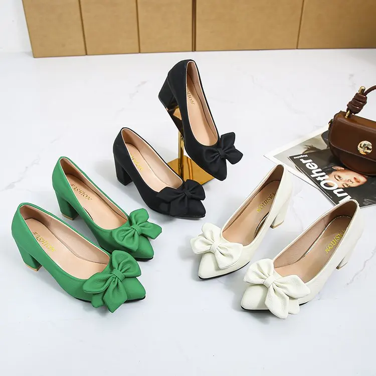Pointed Toe Bow High Heels Women's 2022 New Simple Temperament Large Size 43 Fashion Shoes Stiletto Shoes Women Womens Heels
Pointed Toe Bow High Heels Women's 2022 New Simple Temperament Large Size 43 Fashion Shoes Stiletto Shoes Women Womens Heels