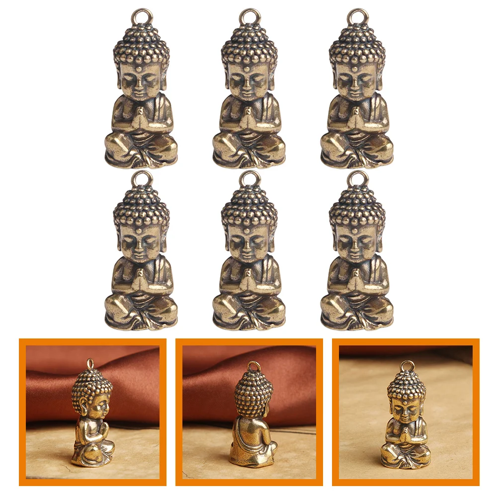6 Pcs Buddha Statue Interior Decor Desktop Figurine Sculpture Cuidado Del Vehãculo DIY Key Hanging Brass Keychain Pendant
6 Pcs Buddha Statue Interior Decor Desktop Figurine Sculpture Cuidado Del Vehãculo DIY Key Hanging Brass Keychain Pendant