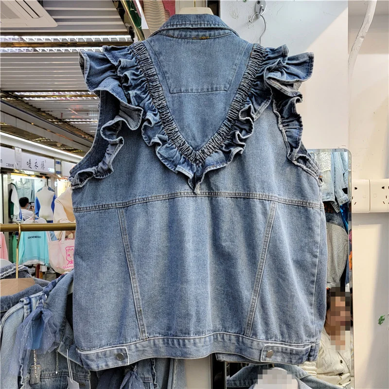Summer Spring Korean Denim Vest Women Vintage Blue Waistcoat Loose Cowboy Sleeveless Jacket Coat Big Pocket Jeans Vests Female
Summer Spring Korean Denim Vest Women Vintage Blue Waistcoat Loose Cowboy Sleeveless Jacket Coat Big Pocket Jeans Vests Female