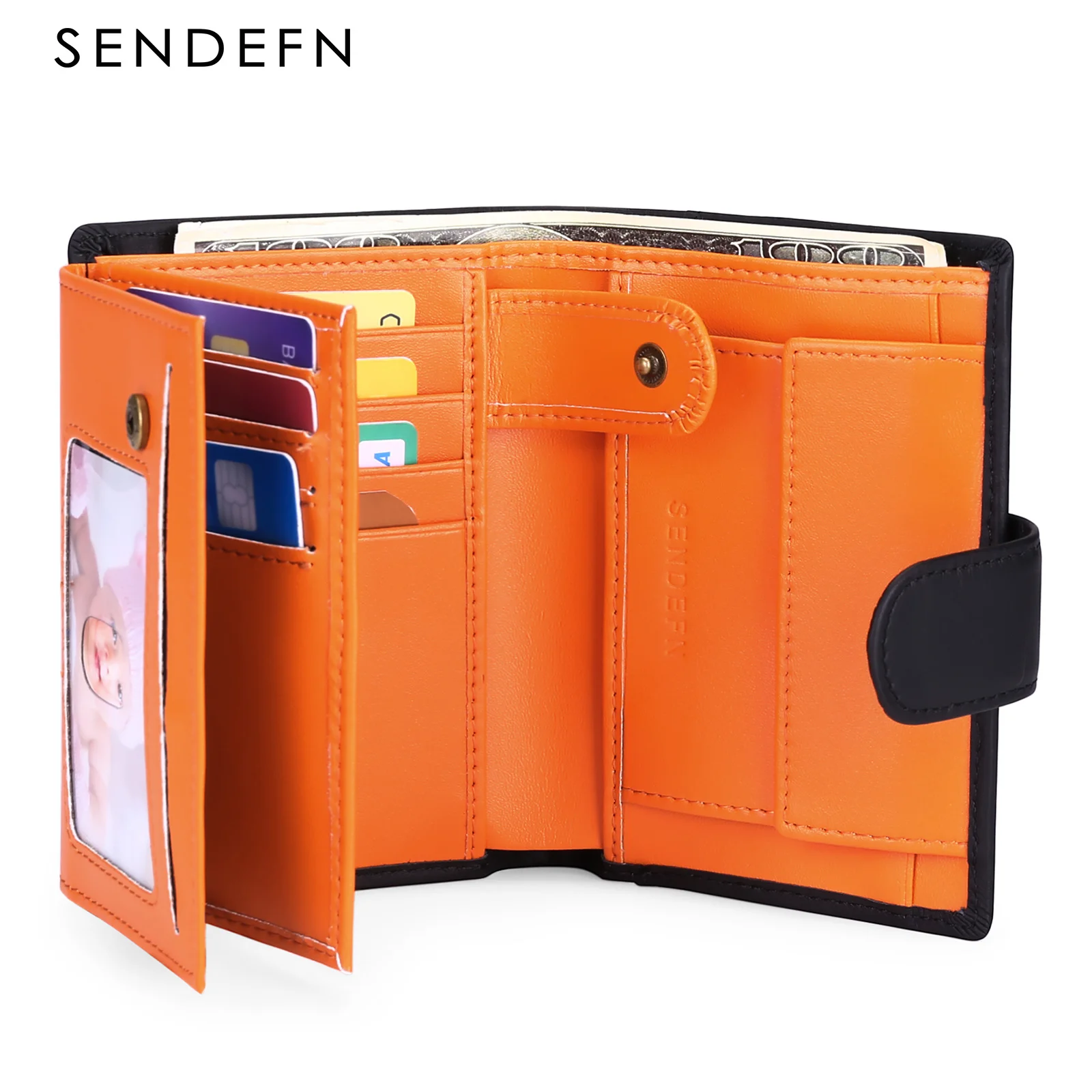 SENDEFN Wallet Men's Short Anti-Theft Brush Leather Wallet European And American Style Color Matching Zero Wallet 5241
SENDEFN Wallet Men's Short Anti-Theft Brush Leather Wallet European And American Style Color Matching Zero Wallet 5241