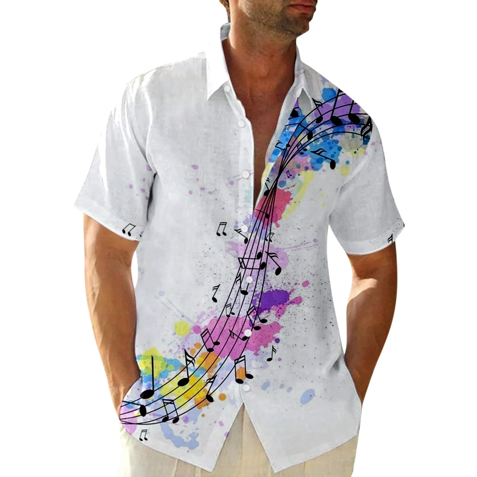 Men Summer Music Print Casual Shirt Short Sleeve Turn Down Collar Shirt Mens T Shirt
Men Summer Music Print Casual Shirt Short Sleeve Turn Down Collar Shirt Mens T Shirt