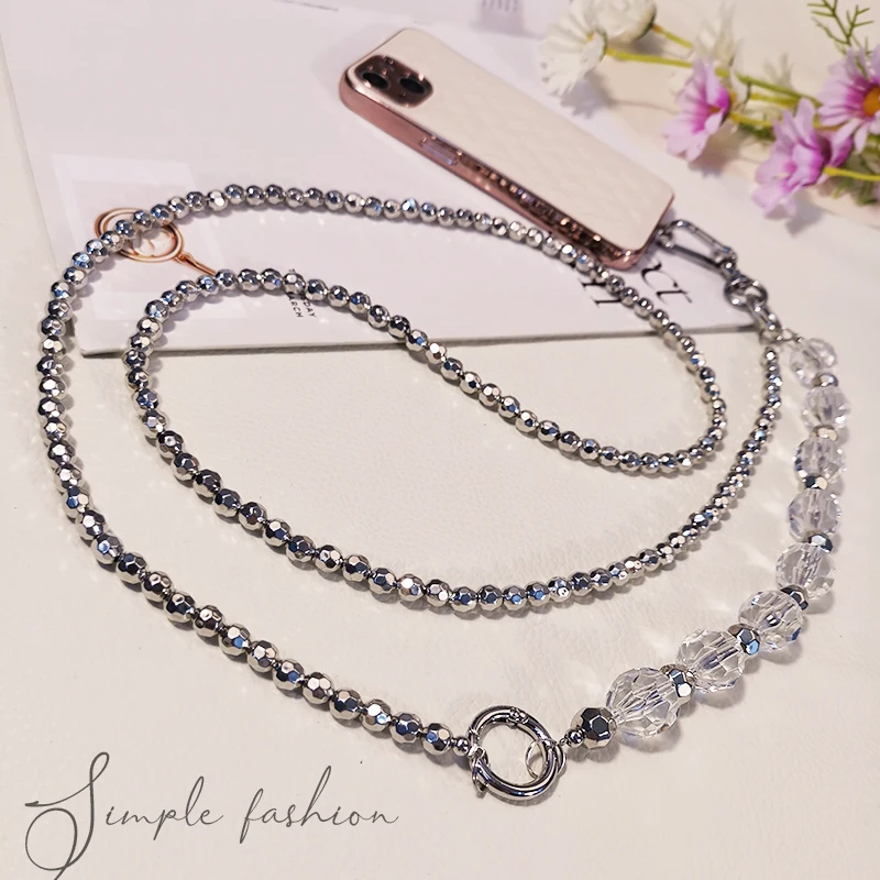 Can Carry Crystal Beads Hanging Chain Electroplating Beads Creative Japanese and Korean Pendant Crossbody Mobile Phone Lanyard
Can Carry Crystal Beads Hanging Chain Electroplating Beads Creative Japanese and Korean Pendant Crossbody Mobile Phone Lanyard