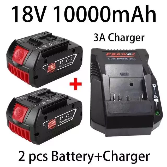 Batterie Lithium-ion 18V 10ah Rechargeable Pour Perceuse électrique For Bosch BAT609 BAT609G BAT618 BAT618G BAT614 +1 Charger
Batterie Lithium-ion 18V 10ah Rechargeable Pour Perceuse électrique For Bosch BAT609 BAT609G BAT618 BAT618G BAT614 +1 Charger