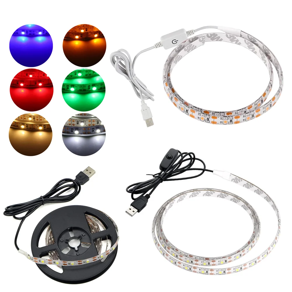 DC 5V USB LED Strips 2835 White Warm White Tira LED Strip Light Tape Home Decor Lamp 0.5- 5m TV Background Lighting Waterproof 
DC 5V USB LED Strips 2835 White Warm White Tira LED Strip Light Tape Home Decor Lamp 0.5- 5m TV Background Lighting Waterproof