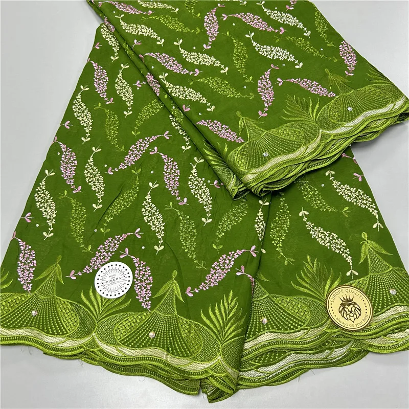 Green African Lace Fabric High Quality 100% Cotton Embroidery Fabric With Stones African Swiss Voile Lace For Wedding Dress 1577
Green African Lace Fabric High Quality 100% Cotton Embroidery Fabric With Stones African Swiss Voile Lace For Wedding Dress 1577