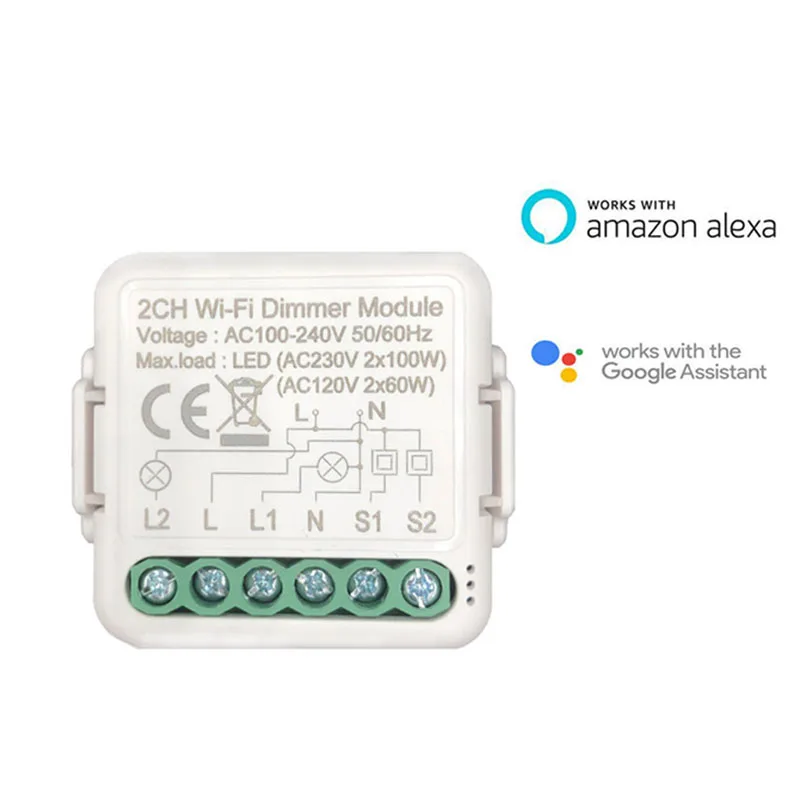 Tuya ZigBee 3.0 Smart Dimmer Switch Module 10A, Supports 2 Way Control Dimmable Switch, Work with Alexa Alice Home
Tuya ZigBee 3.0 Smart Dimmer Switch Module 10A, Supports 2 Way Control Dimmable Switch, Work with Alexa Alice Home