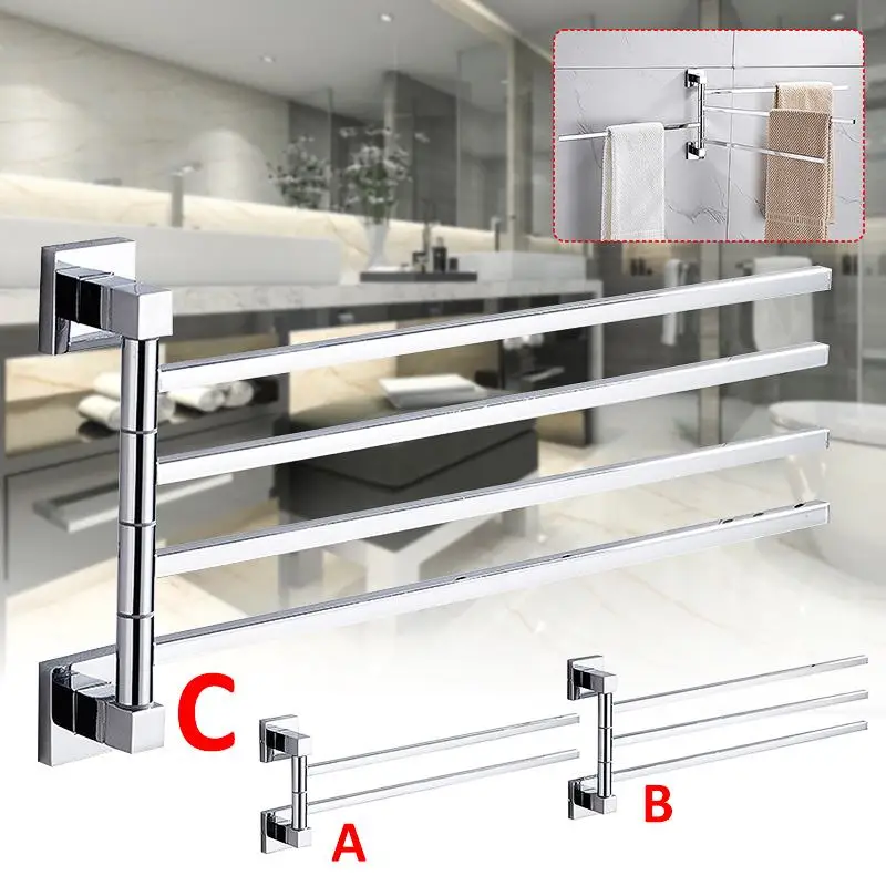 2/3/4 Bars Stainless Steel Towel Shelf Wall-Mounted Rotating Rail Hanger Towel Holder Bathroom Holder Shelf Adhesive Force
2/3/4 Bars Stainless Steel Towel Shelf Wall-Mounted Rotating Rail Hanger Towel Holder Bathroom Holder Shelf Adhesive Force