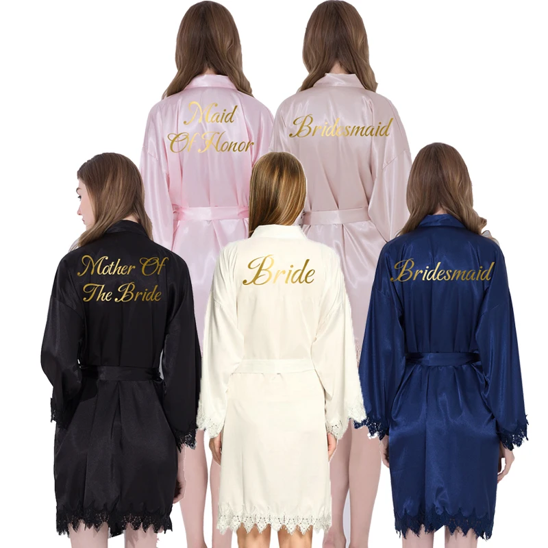 Satin Robe Bridal Robes Bride Bridesmaid Robes Lace Robe Custom Bride Wedding Robe Silk Robes for Women Bathrobe Gold Print
Satin Robe Bridal Robes Bride Bridesmaid Robes Lace Robe Custom Bride Wedding Robe Silk Robes for Women Bathrobe Gold Print