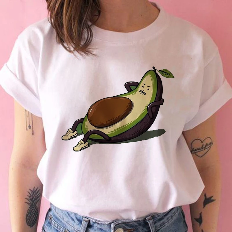 L22 Cartoon Avocado Vegan Short Sleeve Cute T-shirt Womens Small Fresh Casual T Shirt Ullzang Tshirt Fashion Top Tee 
L22 Cartoon Avocado Vegan Short Sleeve Cute T-shirt Womens Small Fresh Casual T Shirt Ullzang Tshirt Fashion Top Tee