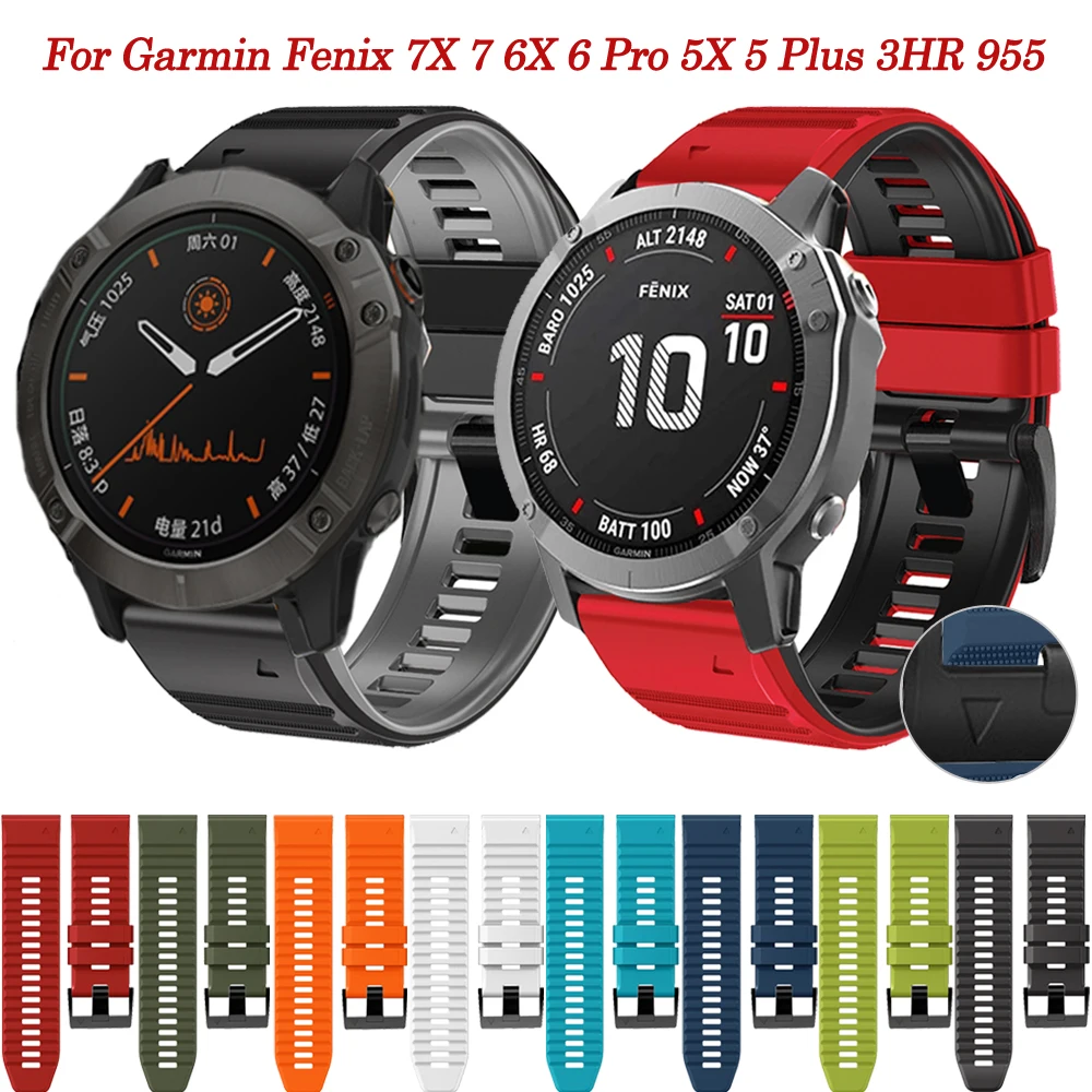 26 22mm Silicone Smartwatch For Garmin Fenix 7 7X 6 6X Pro 5 5XPlus 3HR Wrist Sport Watchband Strap Descent Mk1 Mk2 Mk2i Easyfit
26 22mm Silicone Smartwatch For Garmin Fenix 7 7X 6 6X Pro 5 5XPlus 3HR Wrist Sport Watchband Strap Descent Mk1 Mk2 Mk2i Easyfit