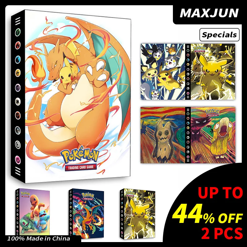 240Pcs Pokemon Card Book New 41 Styles Anime Charizard Card Book Pikachu Game Card Mewtwo Collection Toys Gift Transparent
240Pcs Pokemon Card Book New 41 Styles Anime Charizard Card Book Pikachu Game Card Mewtwo Collection Toys Gift Transparent